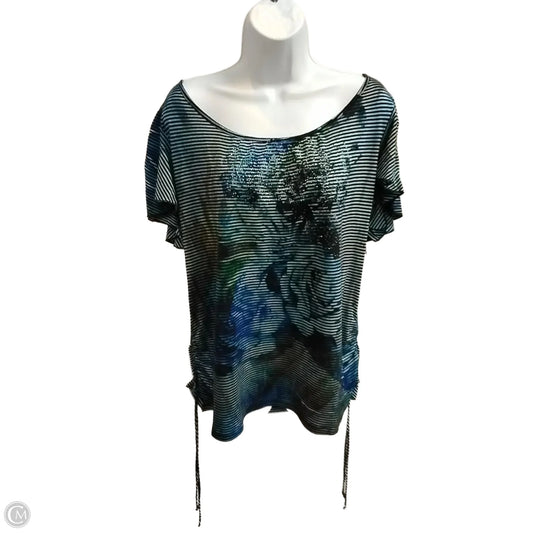 Blouse Short Sleeve By Lane Bryant In Striped Pattern, Size: 20