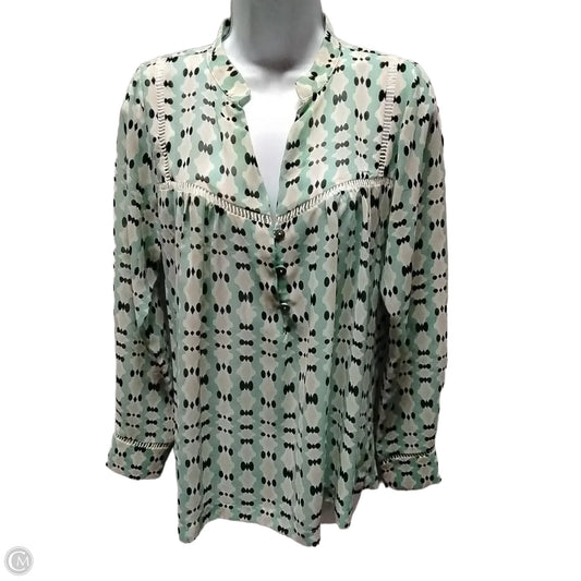 Blouse Long Sleeve By Clothes Mentor In Geometric Pattern, Size: S