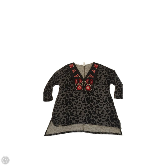 Blouse 3/4 Sleeve By Honeyme In Animal Print, Size: S