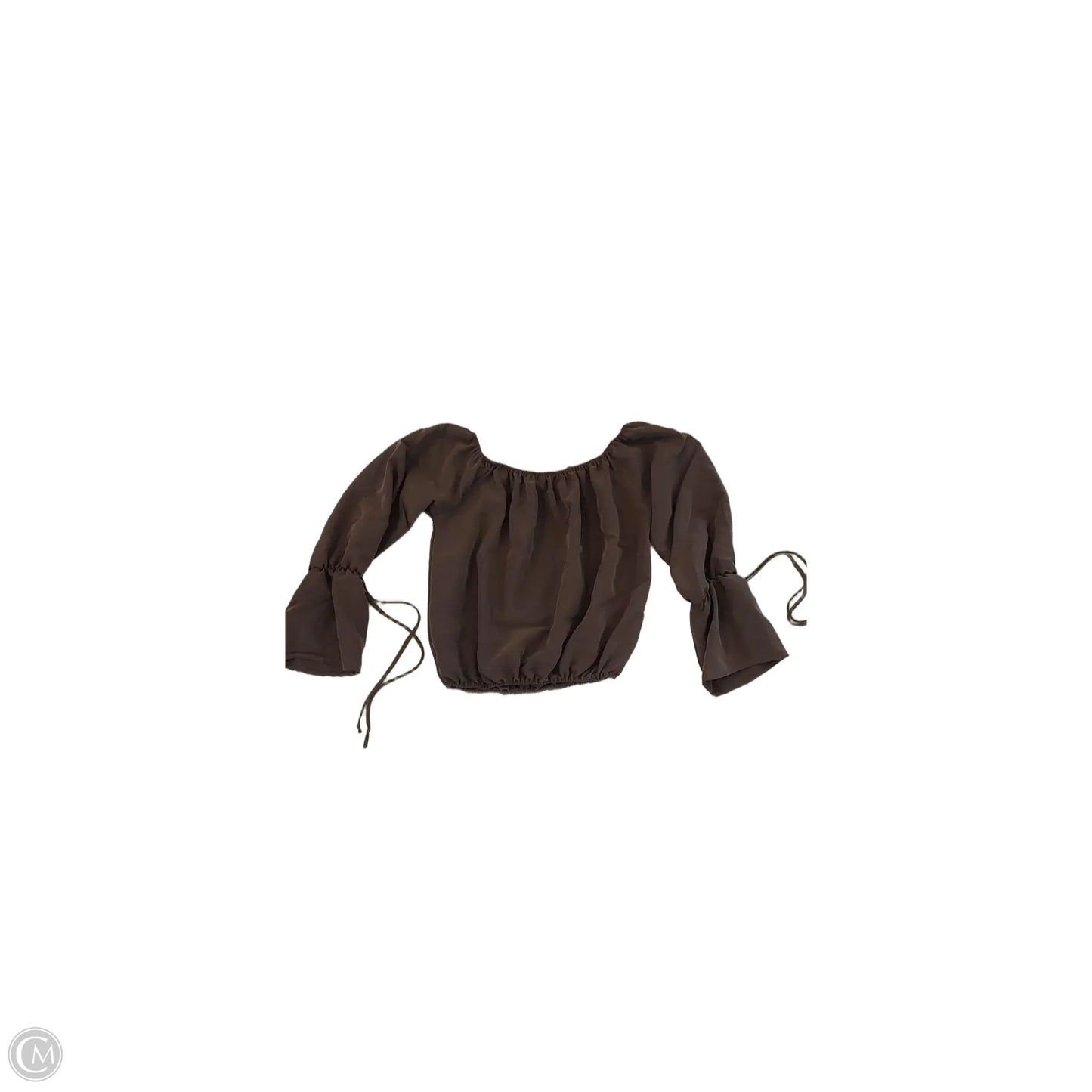 Blouse Long Sleeve By Everly In Grey, Size: S