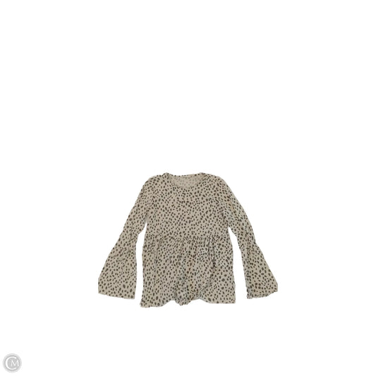 Blouse Long Sleeve By Cmf In Polkadot Pattern, Size: S