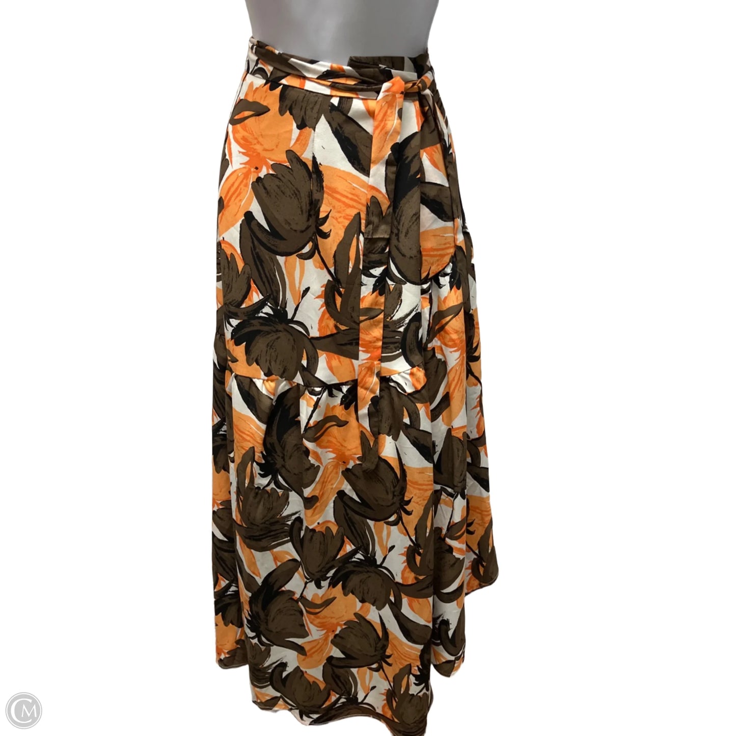 Skirt Maxi By Versona In Brown & Orange, Size: 16