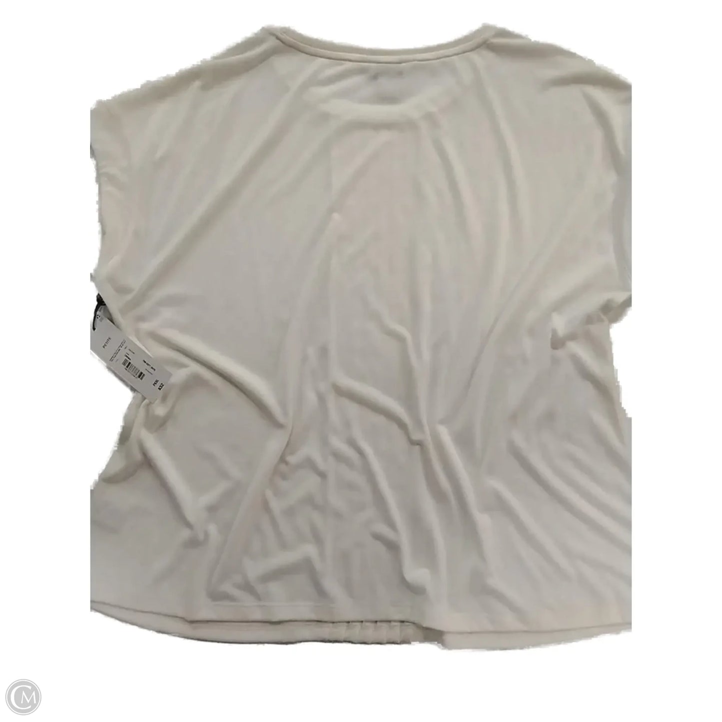 Blouse Short Sleeve By Liz Claiborne In Cream, Size: Xxl