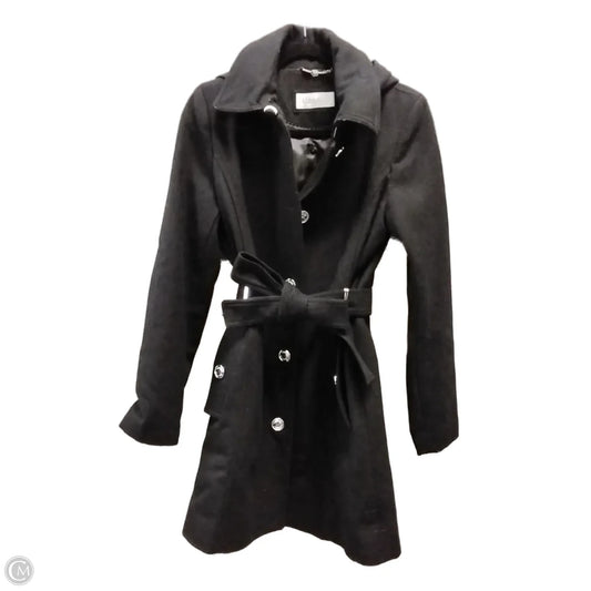 Coat Trench Coat By Calvin Klein In Black, Size: S