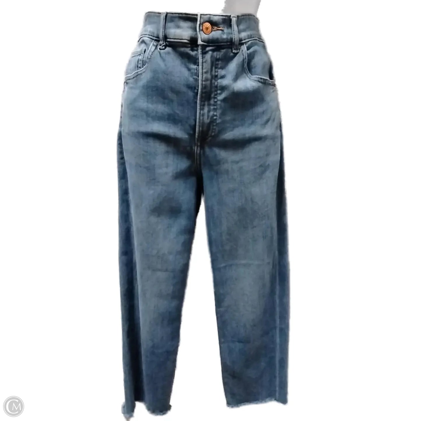 Jeans Straight By Express In Blue Denim, Size: 2