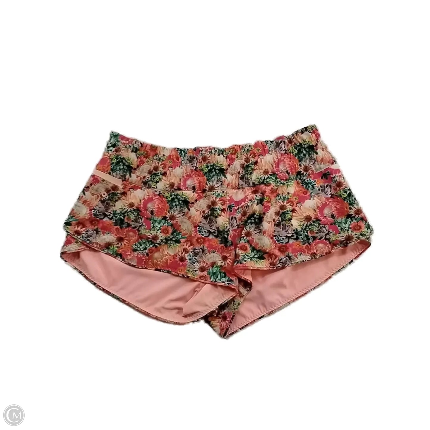 Athletic Shorts By Lululemon In Floral Print, Size: Xs