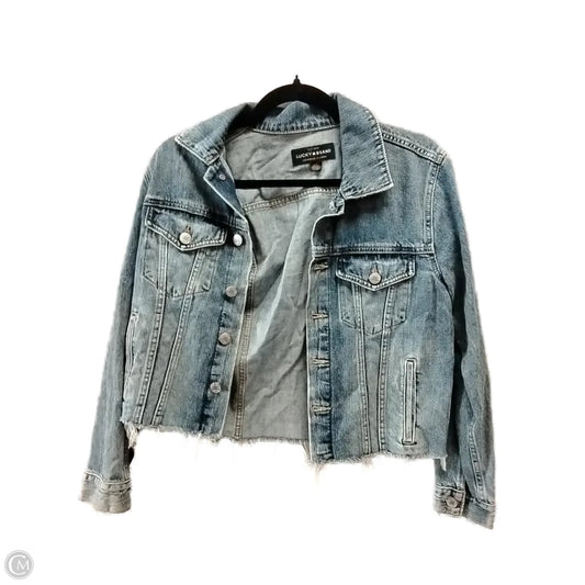 Jacket Denim By Lucky Brand In Blue Denim, Size: Sp