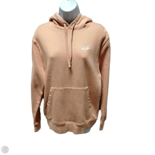 Sweatshirt Hoodie By Nike In Peach, Size: S