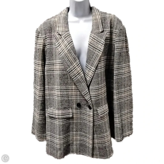 Blazer By Clothes Mentor In Plaid Pattern, Size: 3x