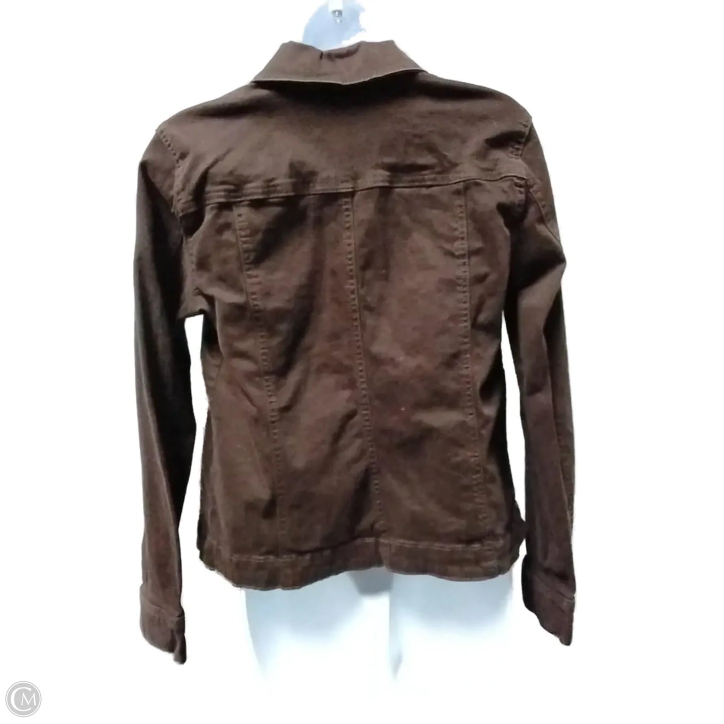 Jacket Denim By Charter Club In Brown, Size: M