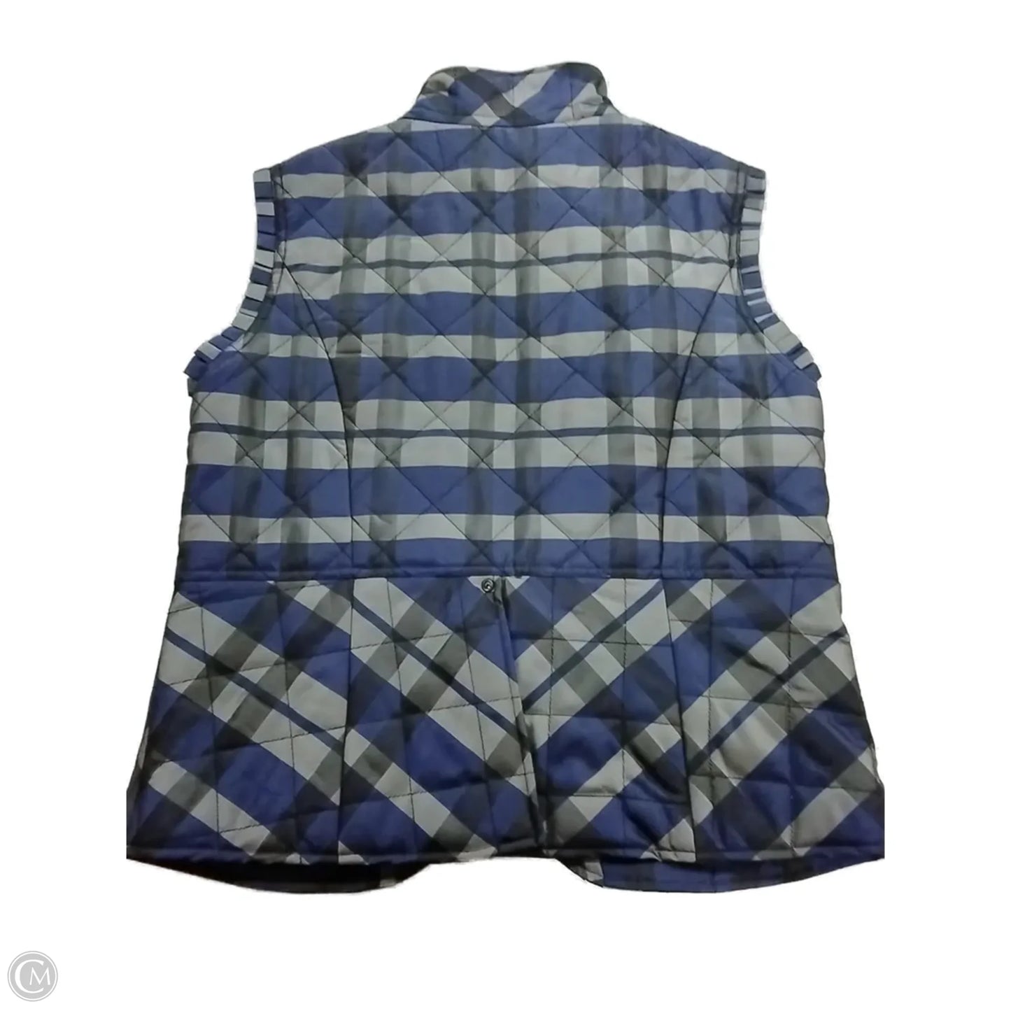 Vest Puffer & Quilted By Clothes Mentor In Plaid Pattern, Size: L