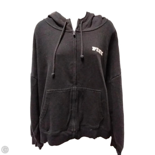 Sweatshirt Hoodie By Pink In Black, Size: Xxl