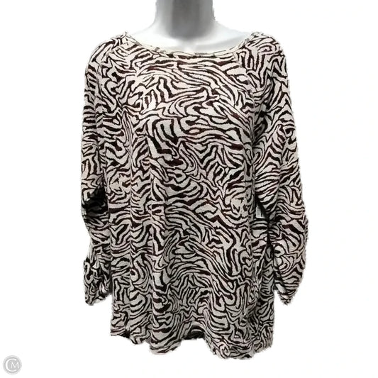 Blouse Long Sleeve By Clothes Mentor In Multi-colored, Size: 1x