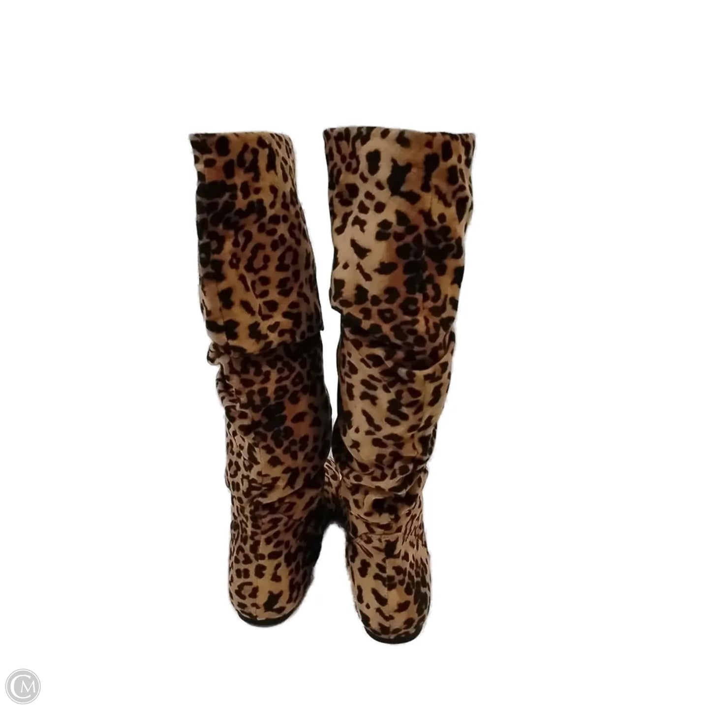 Boots Knee Flats By Soda In Animal Print, Size: 6.5
