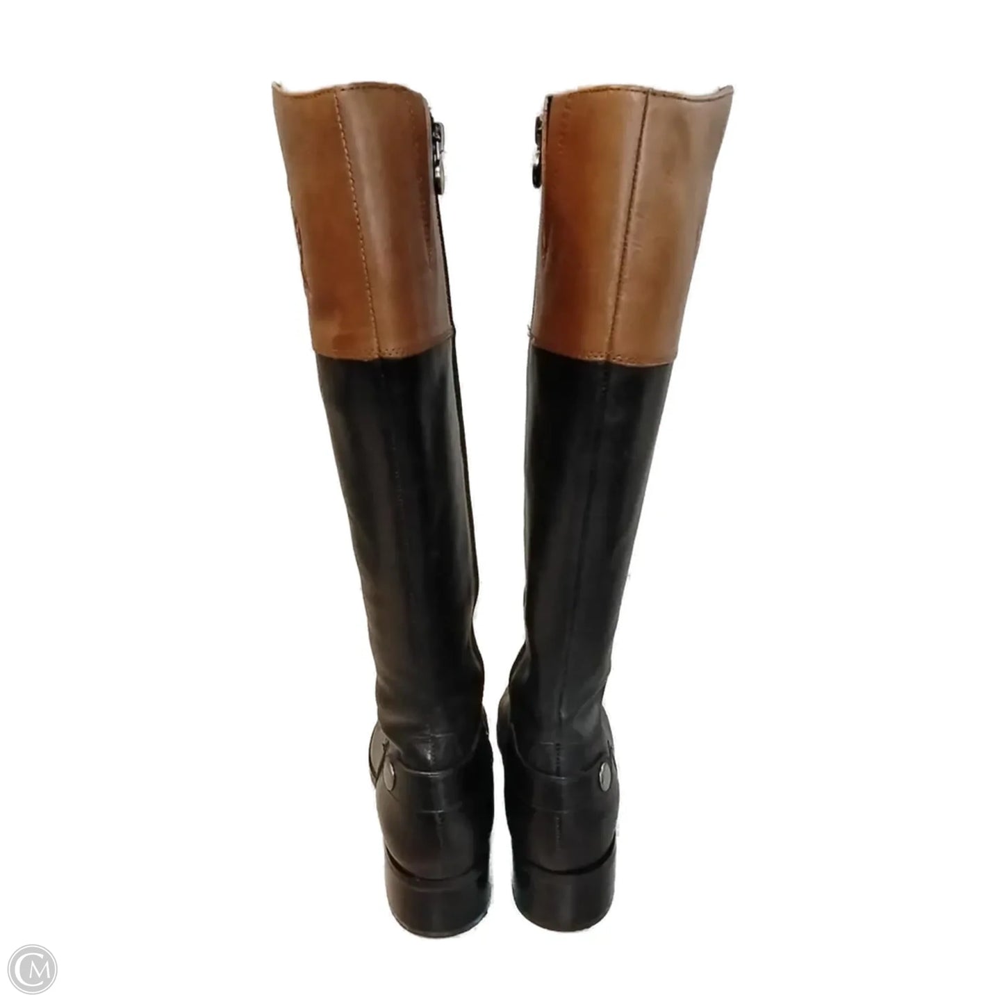 Boots Knee Flats By Franco Sarto In Black & Brown, Size: 6.5