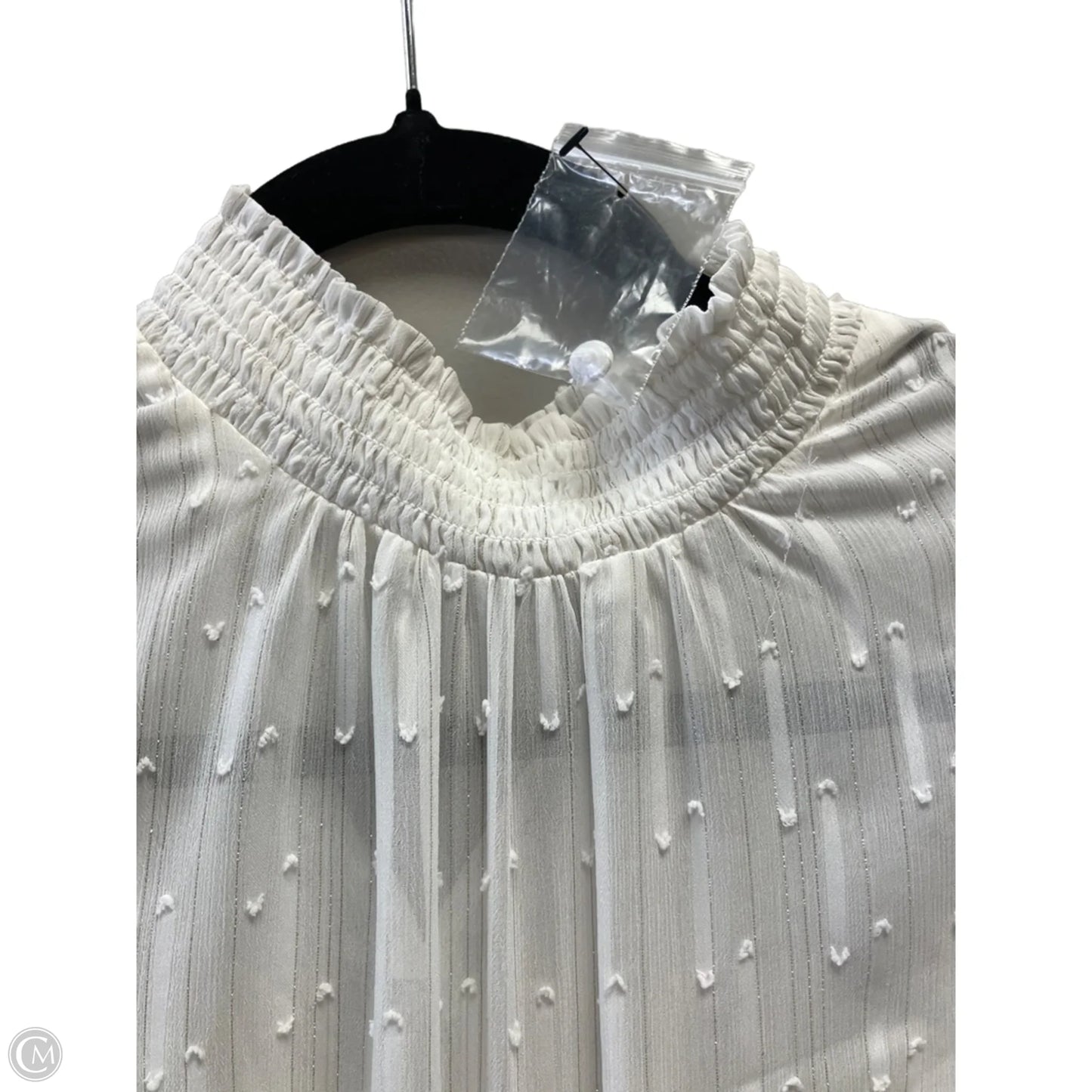 Blouse Long Sleeve By Express In White, Size: Sp