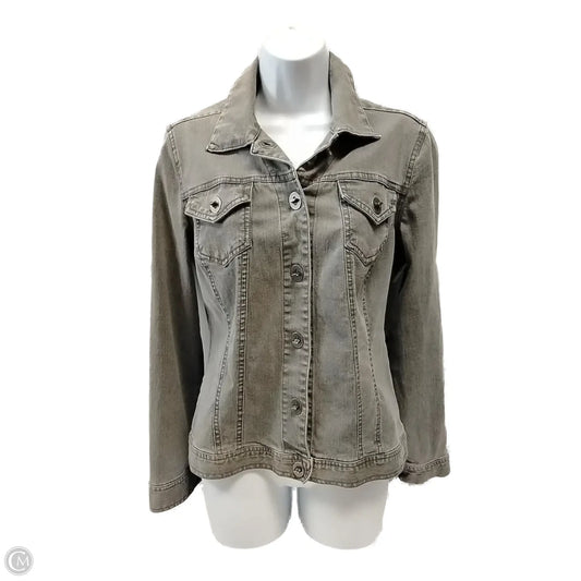 Jacket Denim By Additions In Grey Denim, Size: 0
