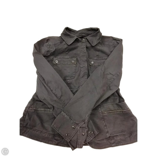 Jacket Moto By White House Black Market In Grey, Size: 14