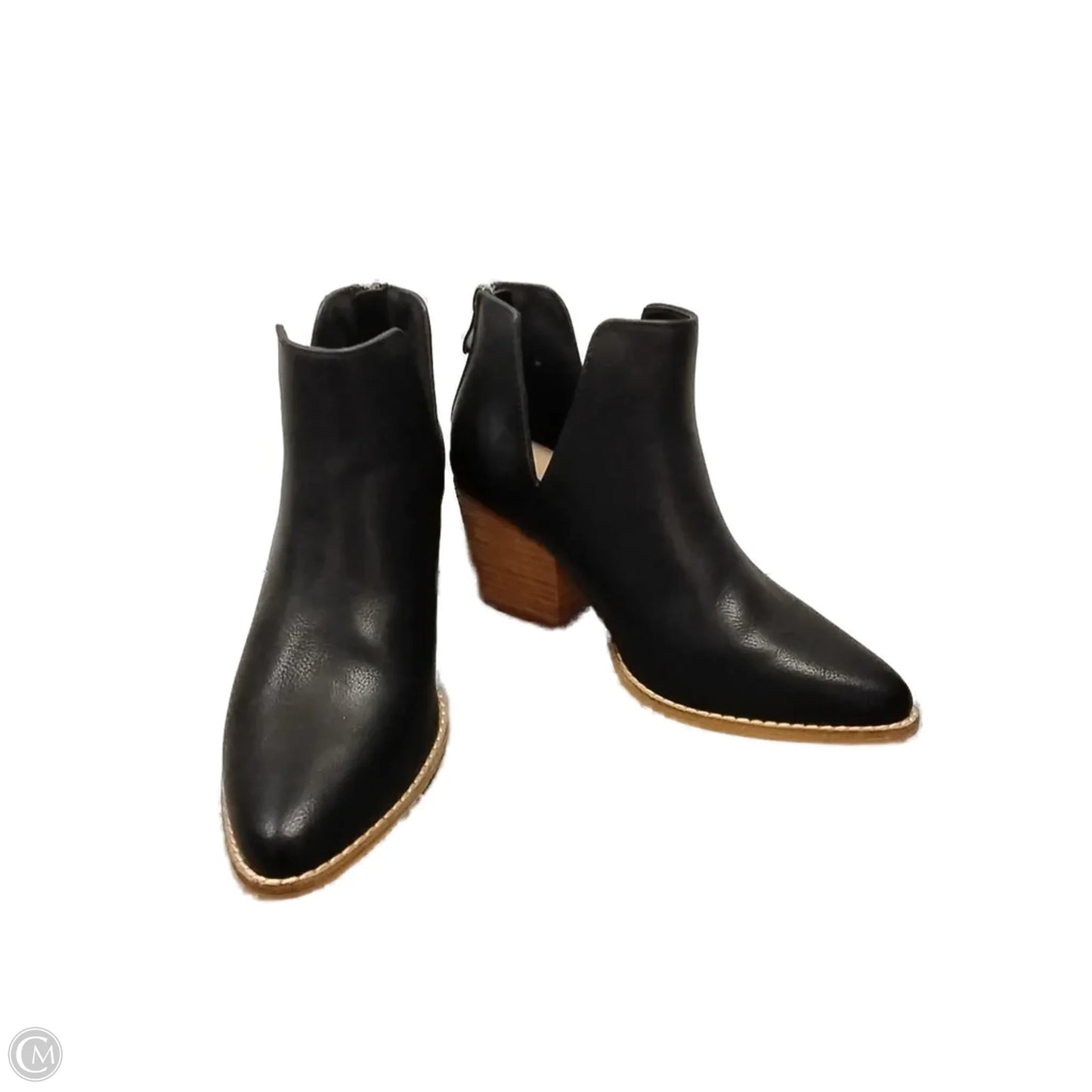 Boots Ankle Heels By Clothes Mentor In Black, Size: 7