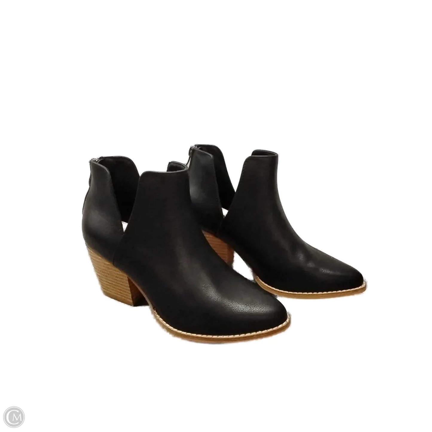 Boots Ankle Heels By Clothes Mentor In Black, Size: 7