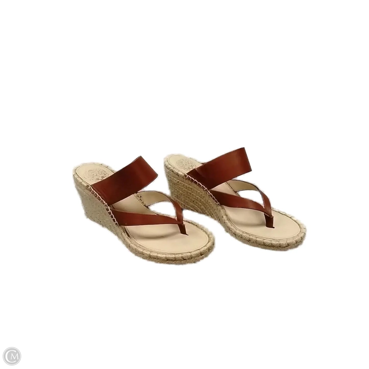 Sandals Heels Wedge By Vince Camuto In Tan, Size: 6