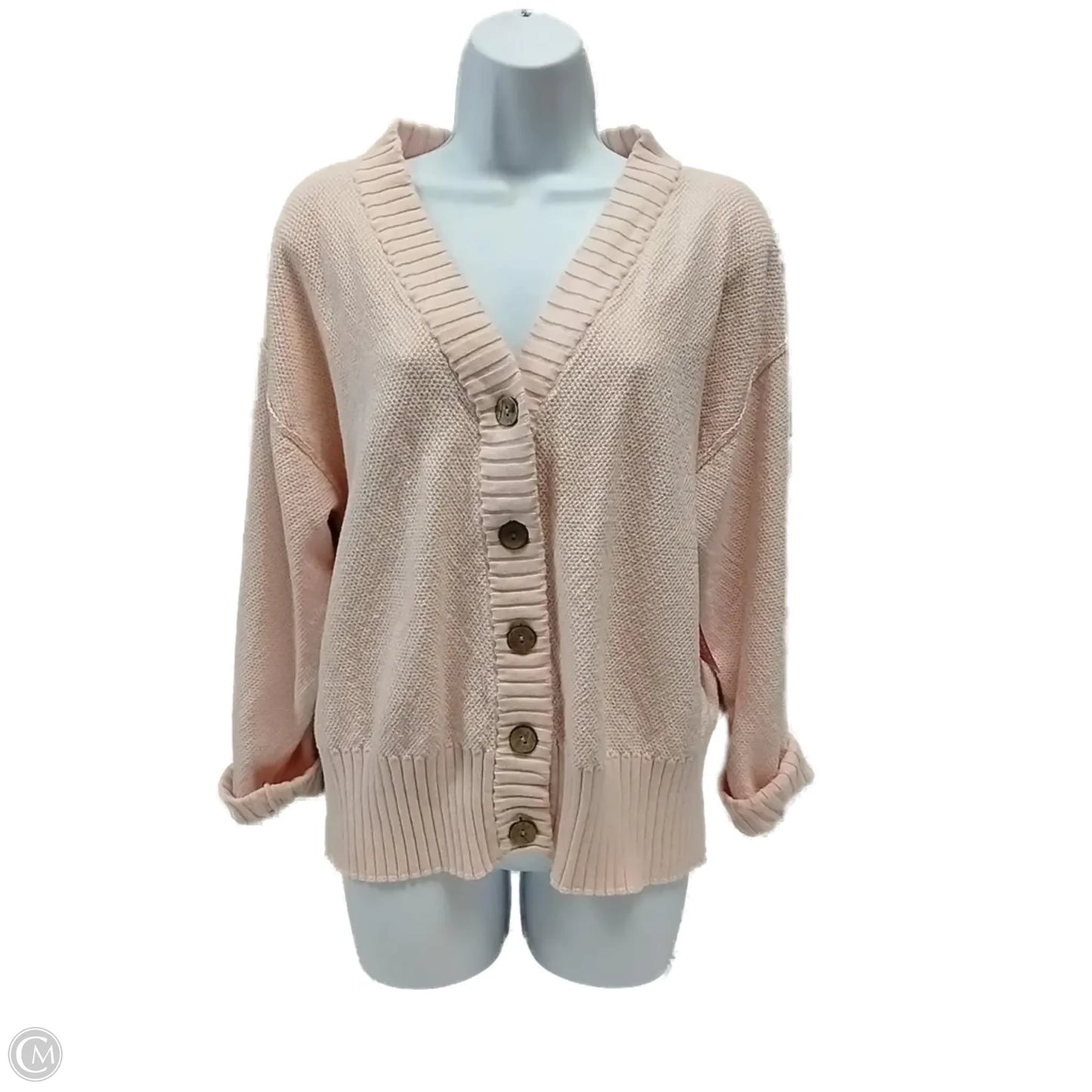 Cardigan By Clothes Mentor In Pink, Size: L