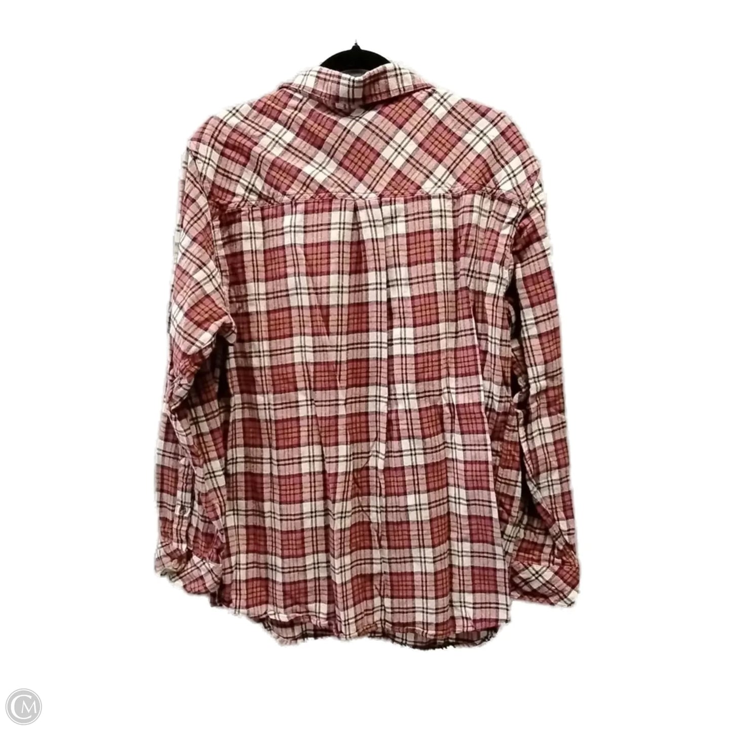 Top Long Sleeve By Clothes Mentor In Plaid Pattern, Size: Xl