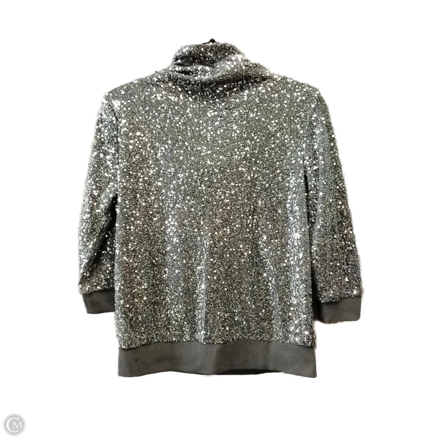 Sweatshirt Collar By Zenergy By Chicos In Silver, Size: 0