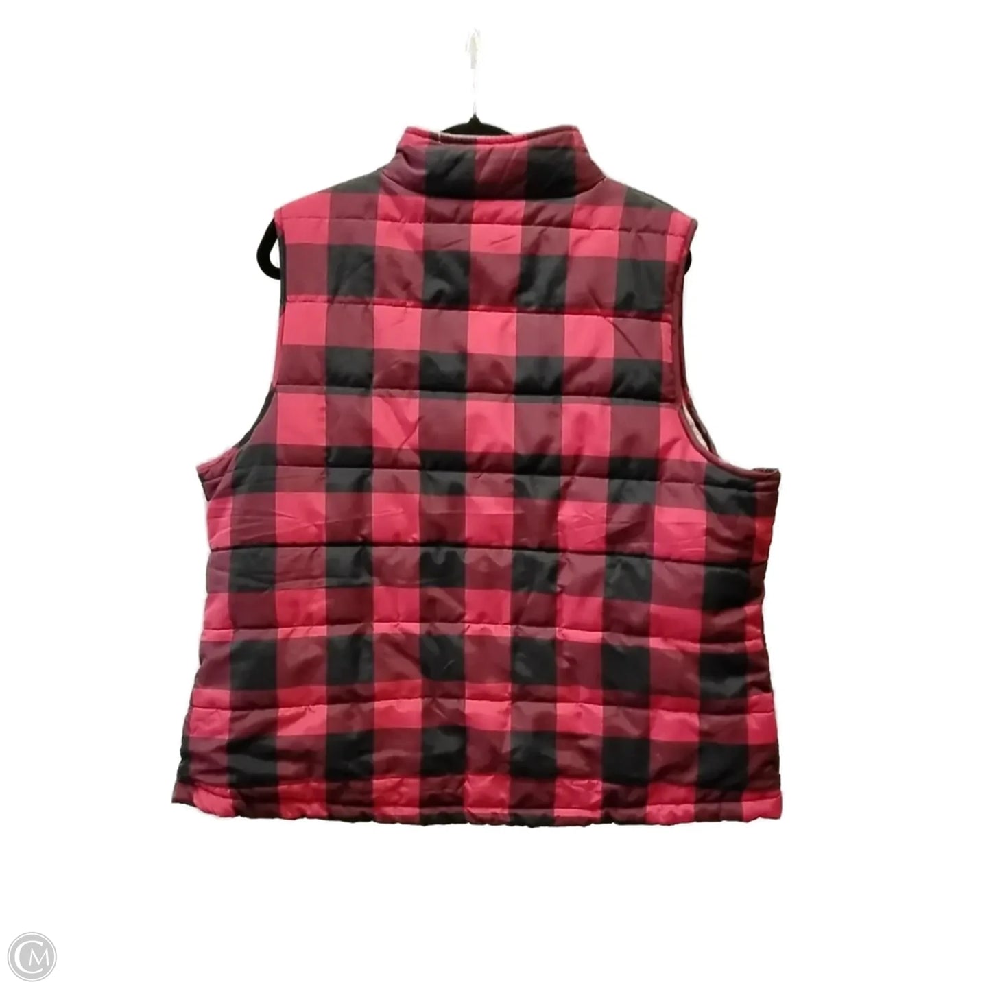 Vest Puffer & Quilted By Natural Reflections In Plaid Pattern, Size: Xxl
