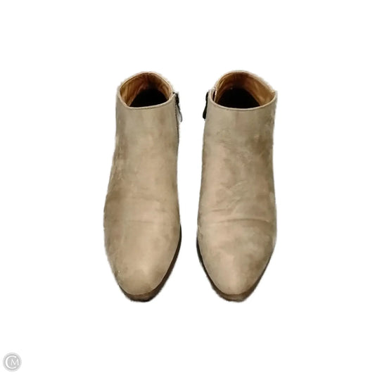 Boots Ankle Heels By Clothes Mentor In Tan, Size: 10