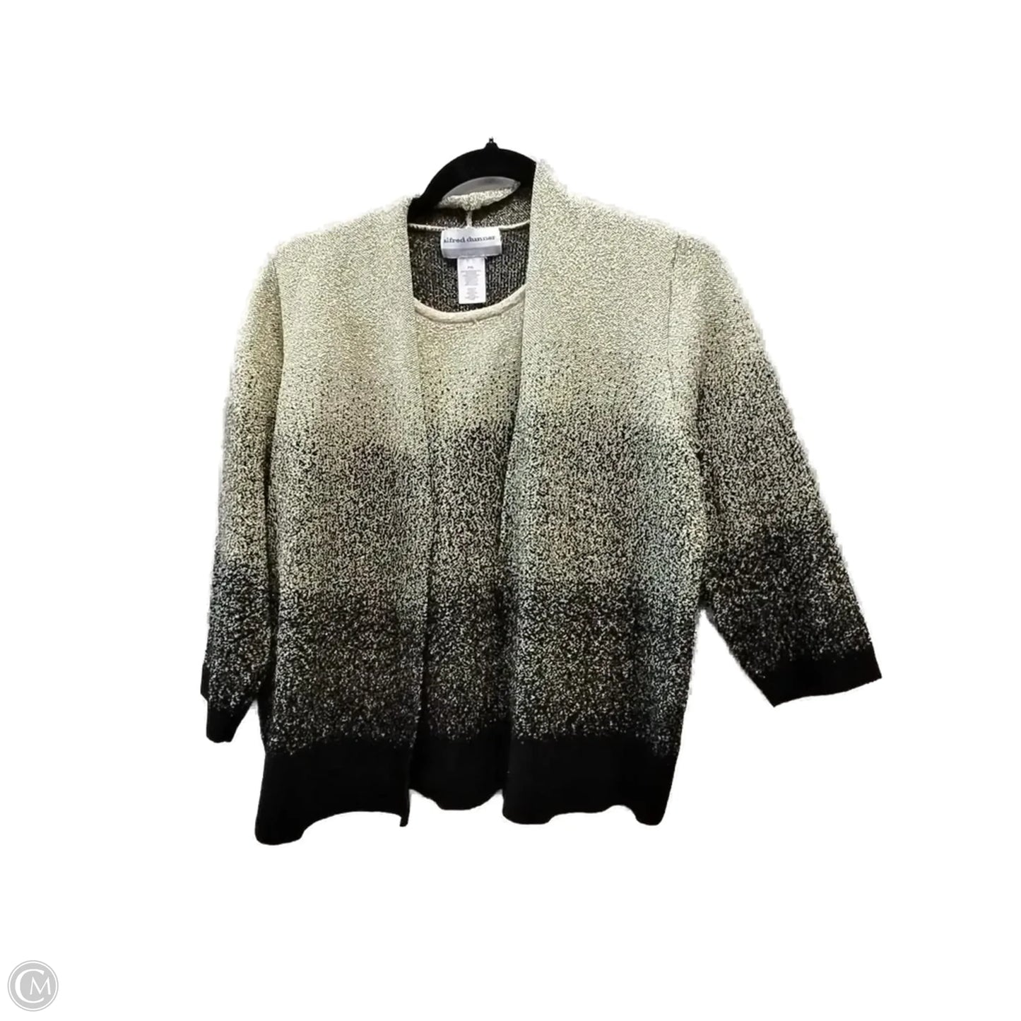 Sweater By Alfred Dunner In Black & Gold, Size: Xl