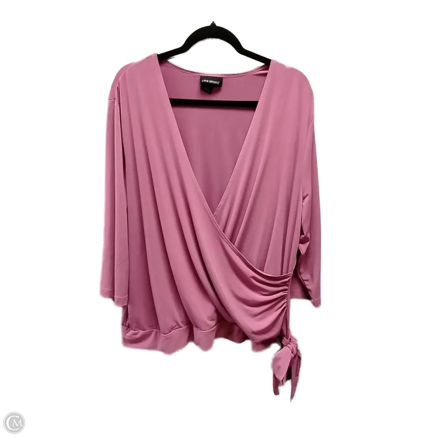 Top Short Sleeve By Apt 9 In Brown & Pink, Size: 2x