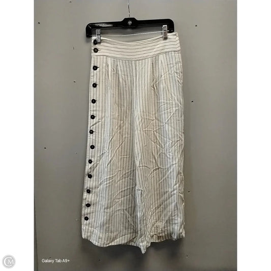 Pants Wide Leg By Anthropologie In Striped Pattern, Size: Petite   Xs
