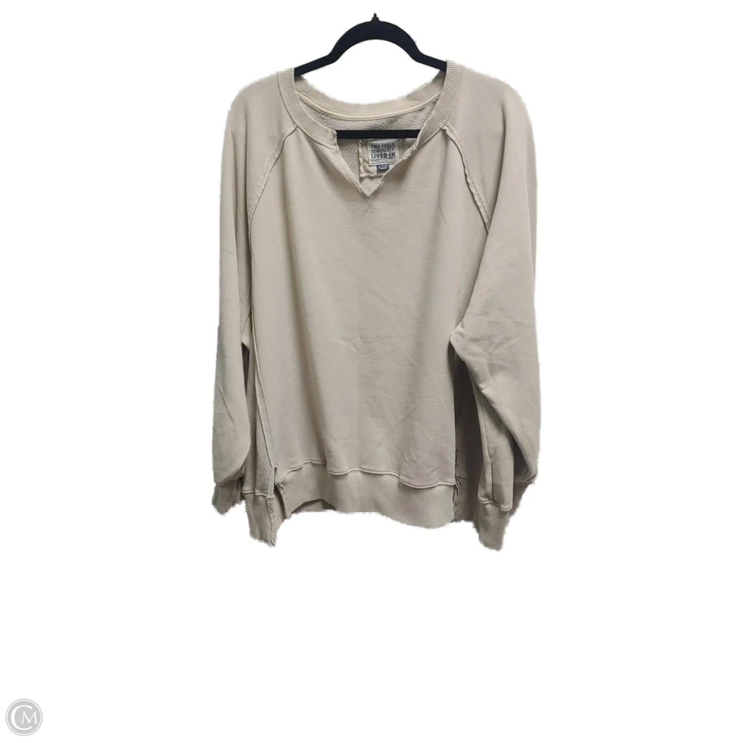 Sweatshirt Crewneck By American Eagle In Tan, Size: Xl