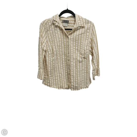 Top Long Sleeve By Columbia In Striped Pattern, Size: L