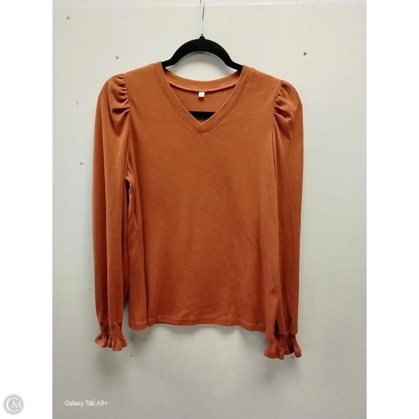 Top Long Sleeve By Clothes Mentor In Orange, Size: S