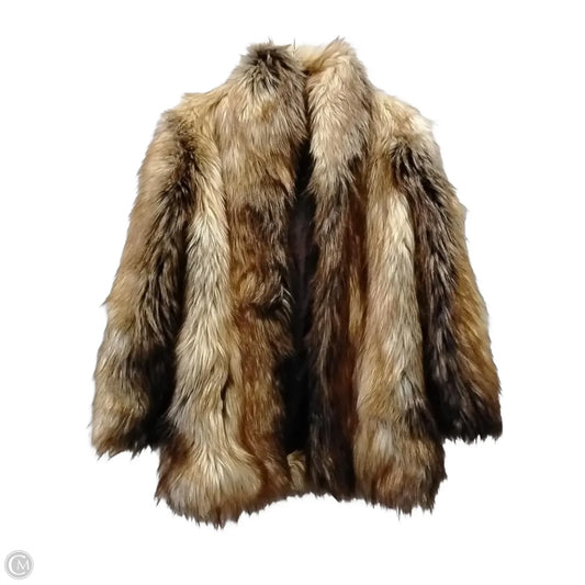 Coat Faux Fur & Sherpa By Clothes Mentor In Brown, Size: L