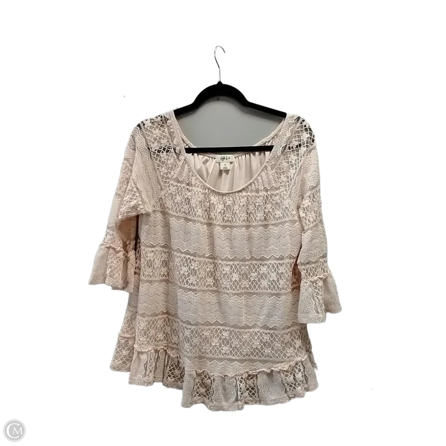 Blouse Long Sleeve By Style And Co Collection Women In Pink, Size: Xl