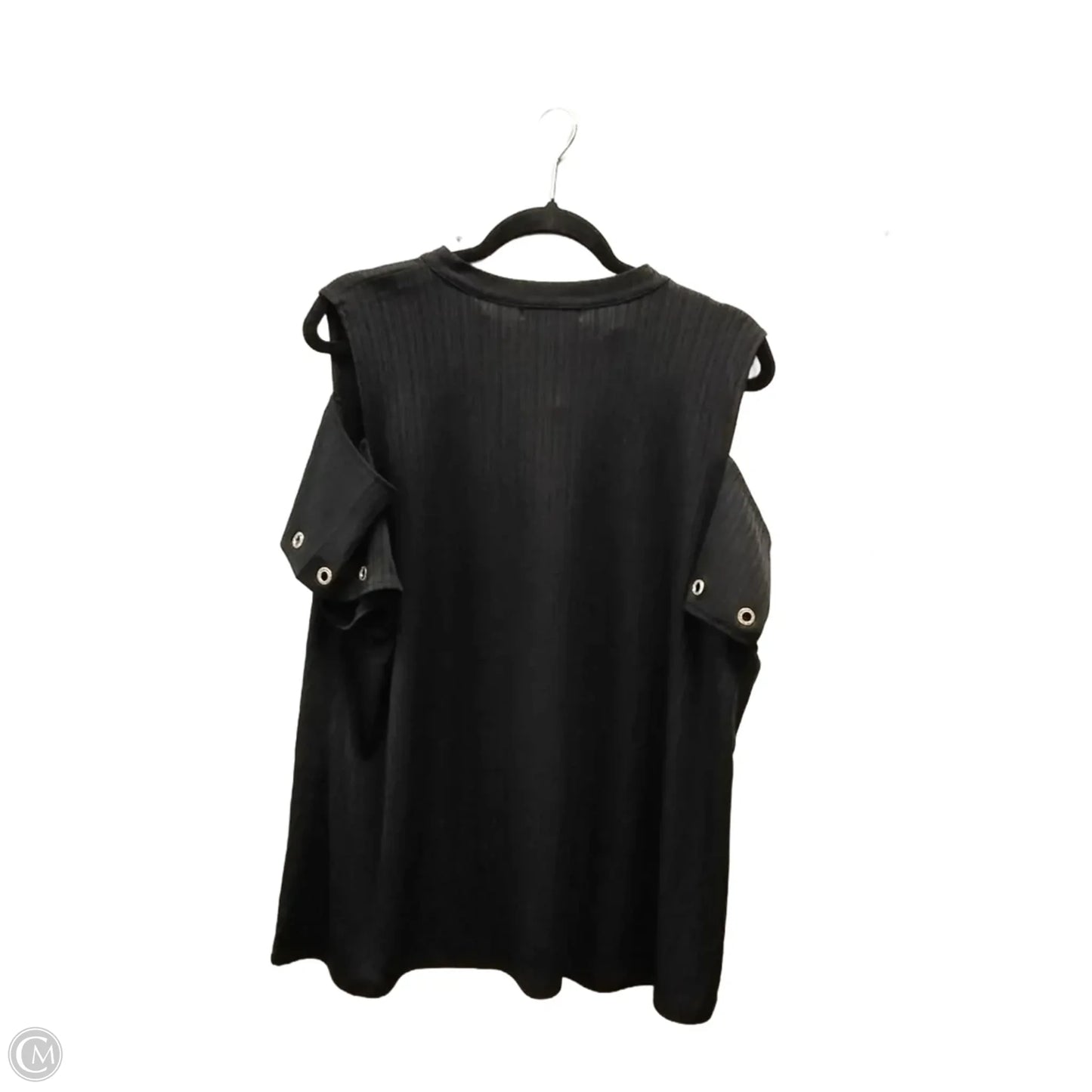 Blouse Short Sleeve By Belldini In Black, Size: 1x