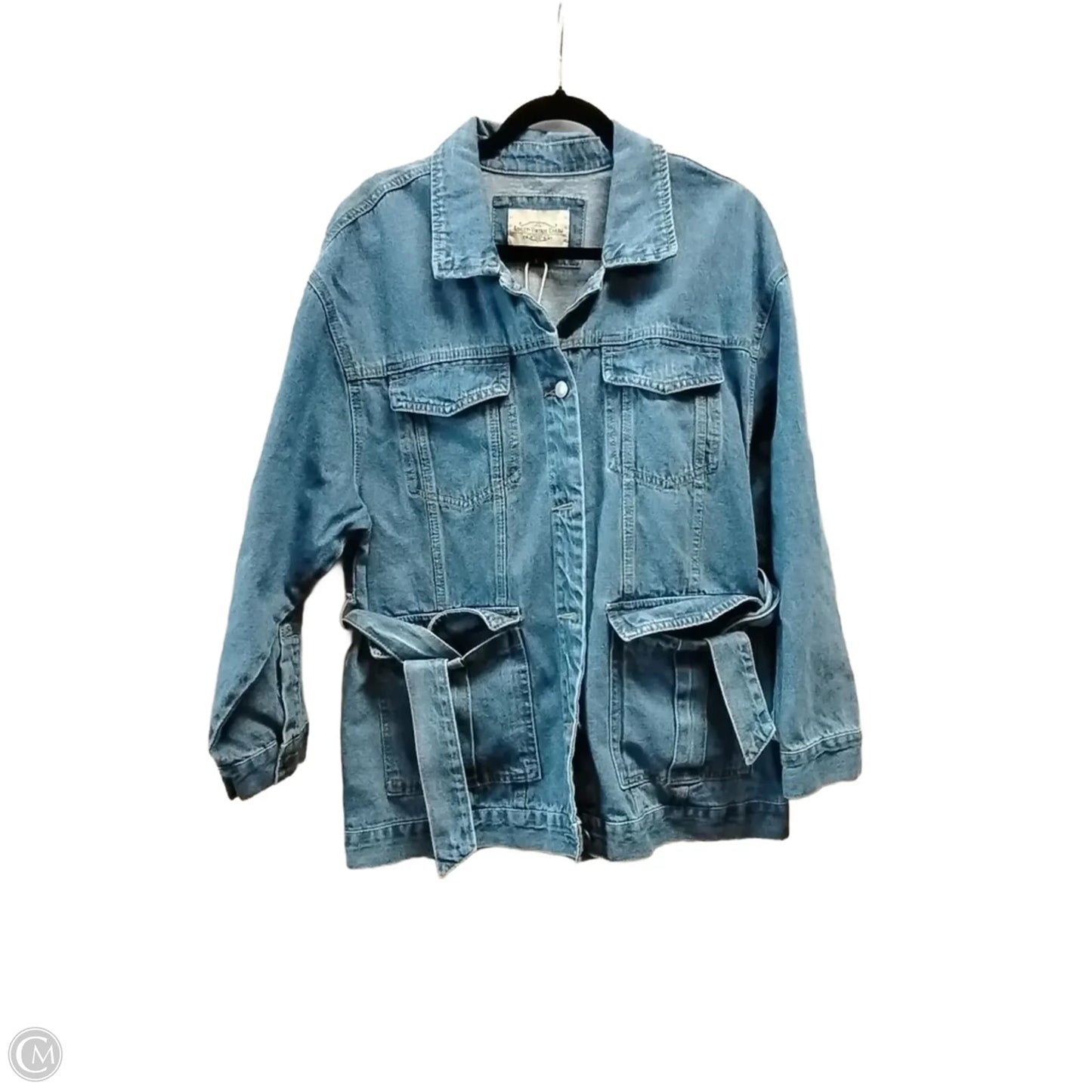 Jacket Denim By Clothes Mentor In Blue Denim, Size: L