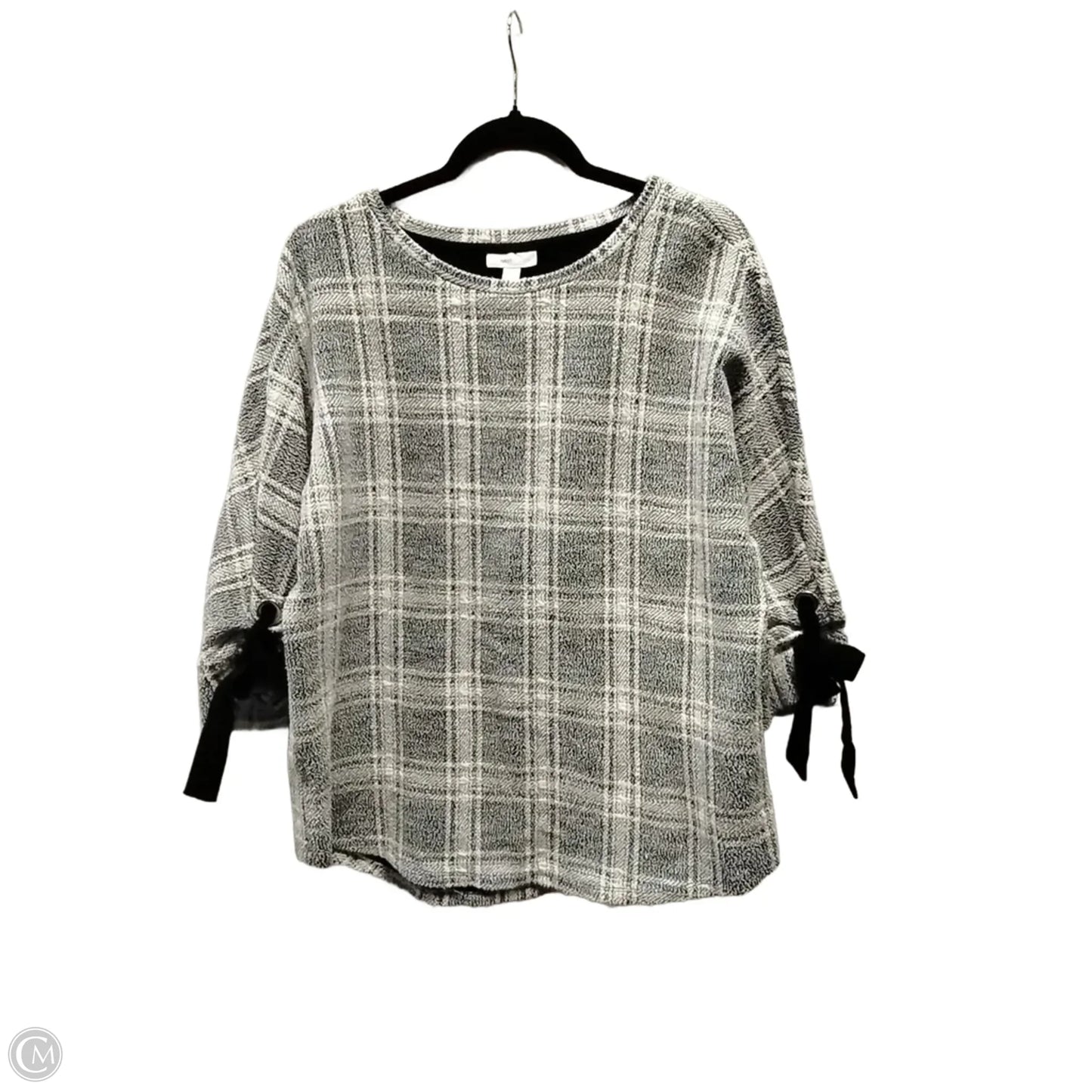 Top Long Sleeve By Charter Club In Plaid Pattern, Size: Xl