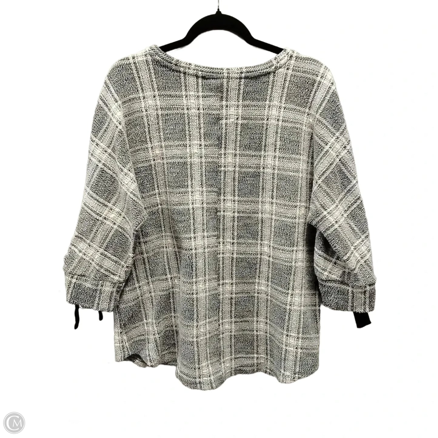 Top Long Sleeve By Charter Club In Plaid Pattern, Size: Xl