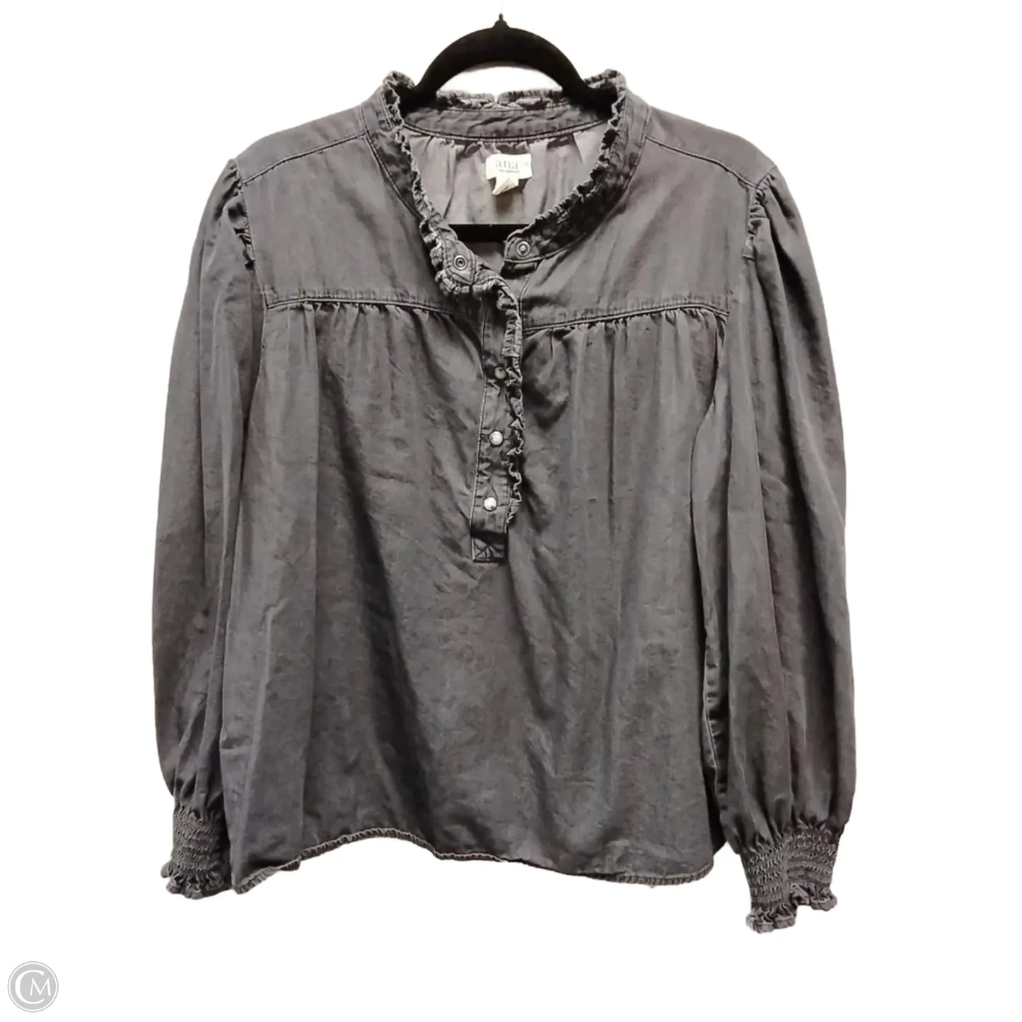 Top Long Sleeve By Ana In Grey, Size: Xxl