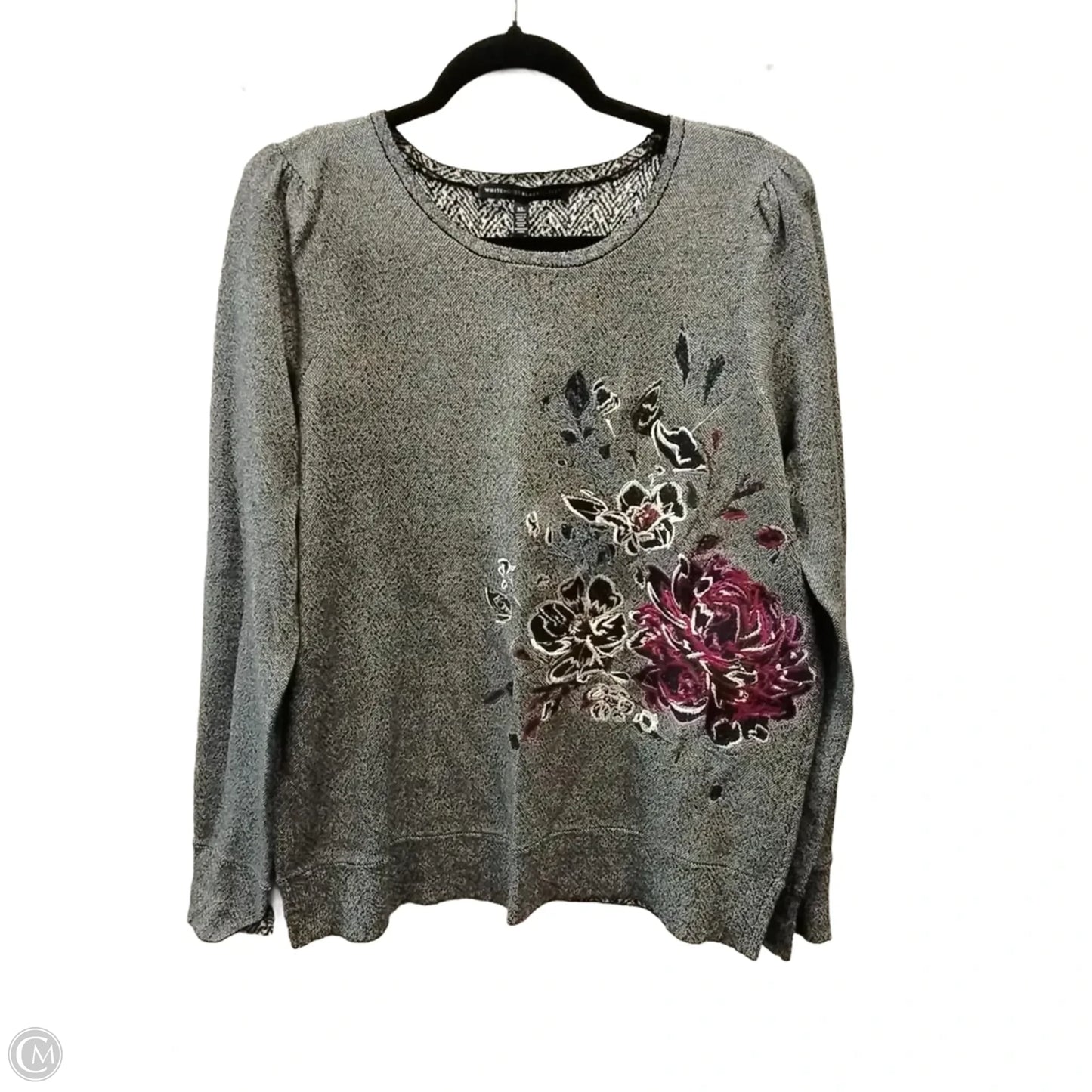 Top Long Sleeve By White House Black Market In Grey, Size: Xl