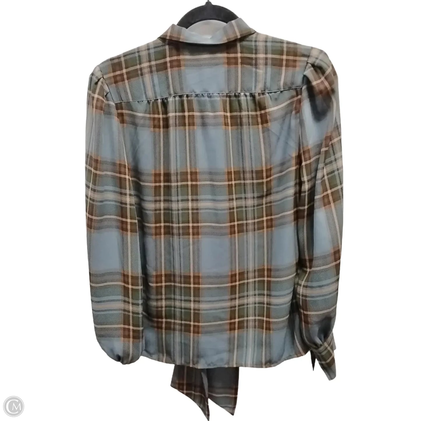 Top Long Sleeve By Lauren By Ralph Lauren In Plaid Pattern, Size: Mp