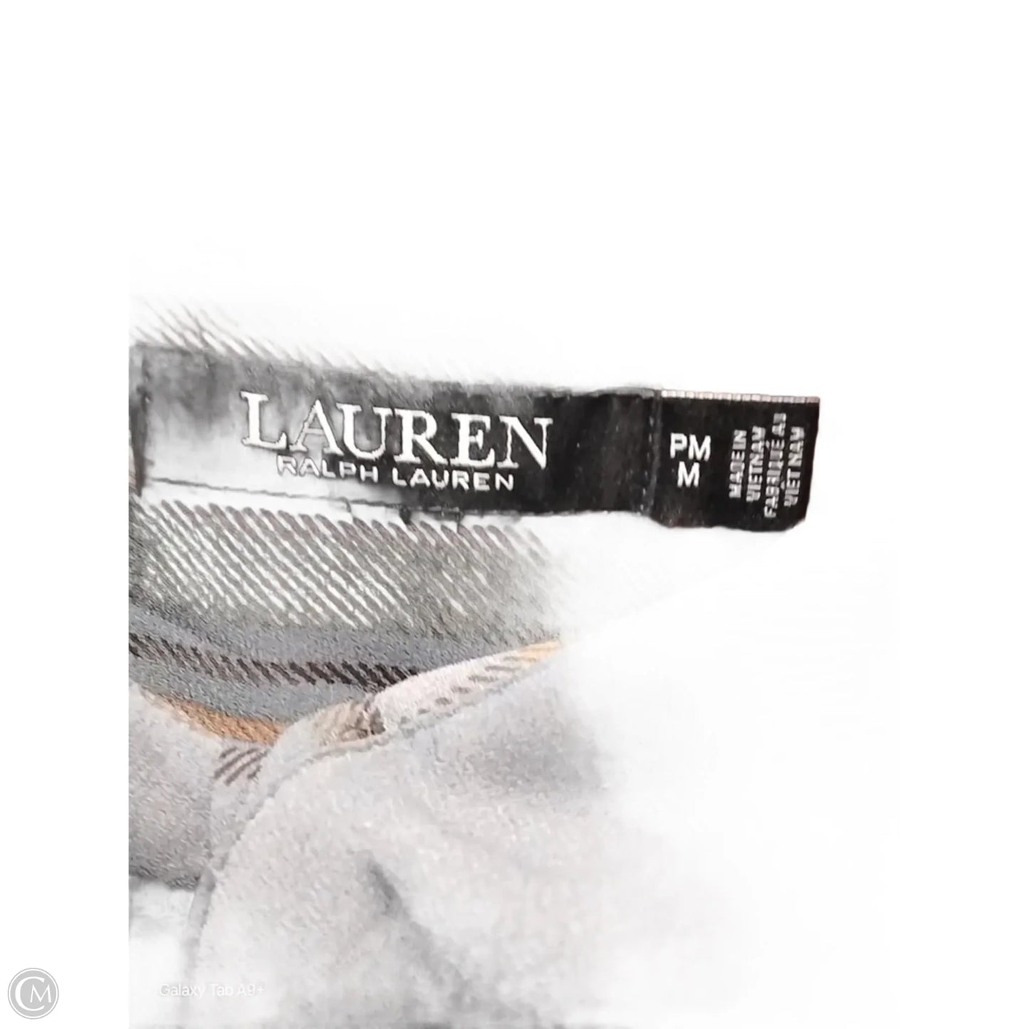 Top Long Sleeve By Lauren By Ralph Lauren In Plaid Pattern, Size: Mp