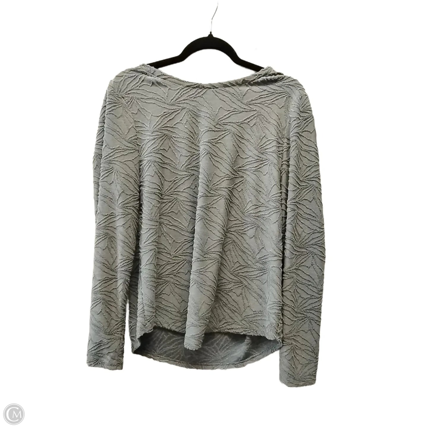 Top Long Sleeve By Simply Vera In Grey, Size: M
