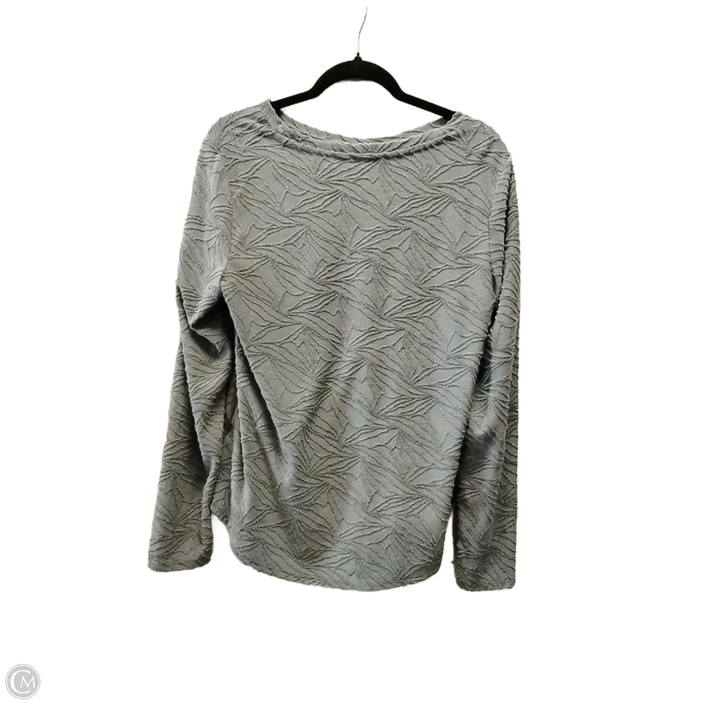 Top Long Sleeve By Simply Vera In Grey, Size: M