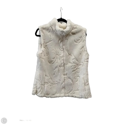 Vest Faux Fur & Sherpa By Coldwater Creek In White, Size: M