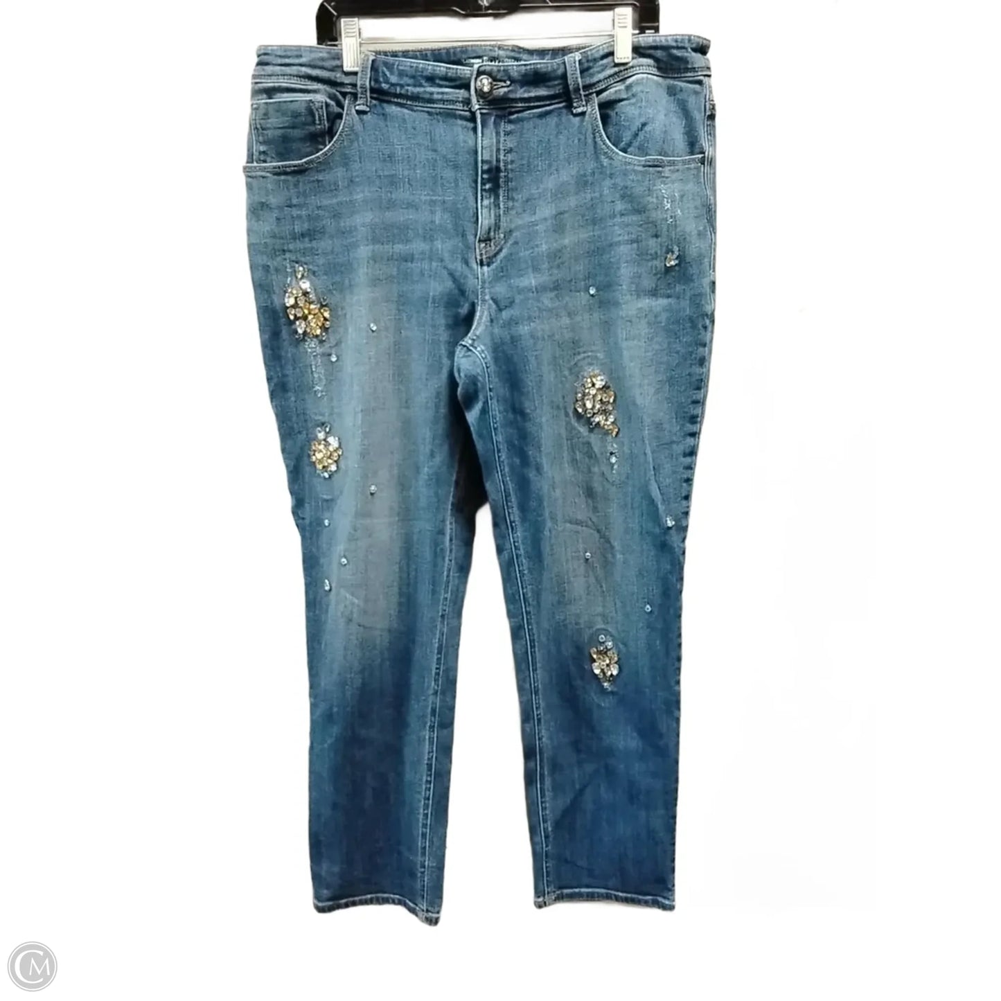 Jeans Boyfriend By Chicos In Blue Denim, Size: 2.5